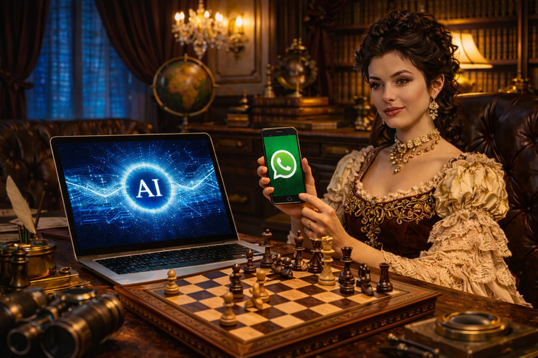 AI WhatsApp Chatbot Illustration
