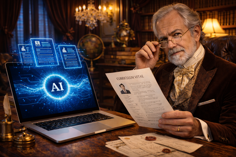 AI CV Formatting Illustration